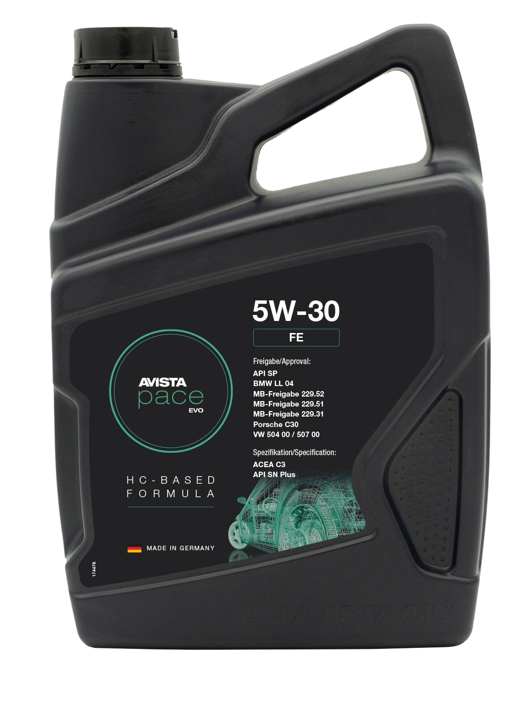 Моторное масло AVISTA PACE EVO FE 5W-30, 5л